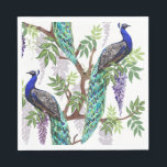 Serviette En Papier Mariage Peacock<br><div class="desc">Belles serviettes mariages paon.</div>