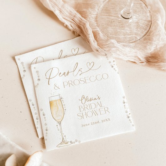 Serviette En Papier Mariage Pearl & Prosecco, Brunch & Bulles