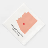 Serviette En Papier Mariage pêche Arizona (Coin)