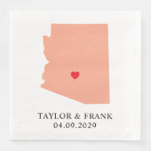 Serviette En Papier Mariage pêche Arizona (Devant)