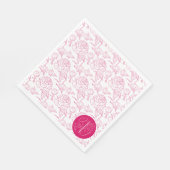 Serviette En Papier Mariage Peony Elegance (Coin)
