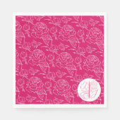Serviette En Papier Mariage Peony Elegance (Devant)