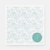 Serviette En Papier Mariage Peony Elegance (Devant)