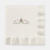Serviette En Papier Mariage personnalisable Monogramme victorien roman (Devant)