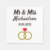 Serviette En Papier Mariage personnalisé (Devant)