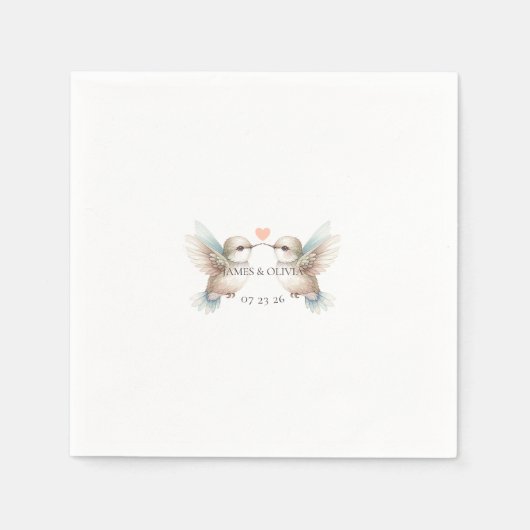 Serviette En Papier Mariage personnalisé (Devant)