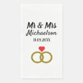 Serviette En Papier Mariage personnalisé (Devant)