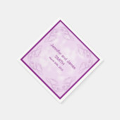 Serviette En Papier Mariage personnalisé Abstrait Swirl violet (Coin)
