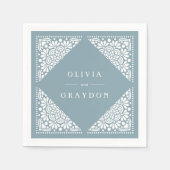 Serviette En Papier Mariage personnalisé Beaux-Arts (Devant)