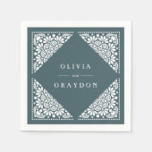 Serviette En Papier Mariage personnalisé Beaux-Arts (Devant)