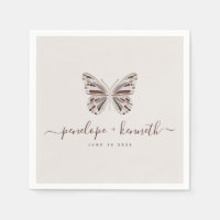 Mariage Personnalisé Bohème Papillon Rose Poussiér