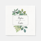 Serviette En Papier Mariage personnalisé Botanica (Devant)