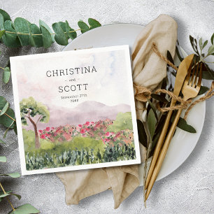 Serviette En Papier Mariage personnalisé Country Meadow