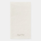 Serviette En Papier Mariage personnalisé Cream & Gold (Devant)
