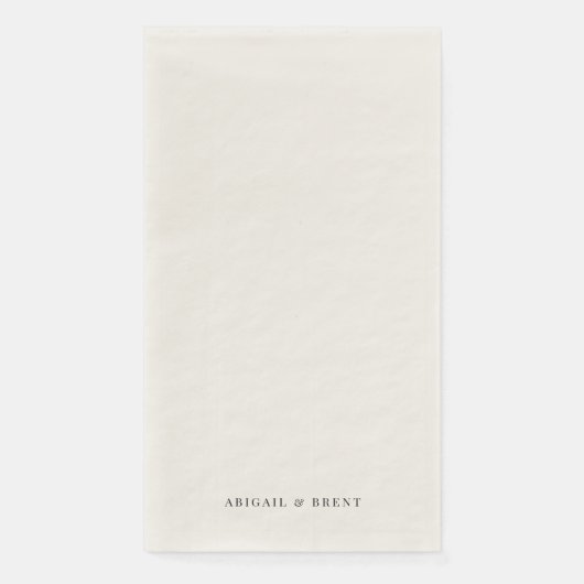 Serviette En Papier Mariage personnalisé crème (Devant)