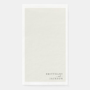 Serviette En Papier Mariage personnalisé crème