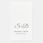 Serviette En Papier Mariage personnalisé, douche nuptiale/cadeau fianç (Devant)