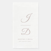 Serviette En Papier Mariage personnalisé, douche nuptiale/fiançailles (Devant)