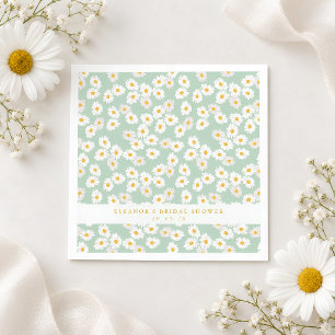 Serviette En Papier Mariage Personnalisé Fleurs de Pâquerette de Print