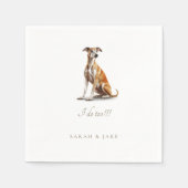 Serviette En Papier Mariage personnalisé Greyhound Pet (Devant)