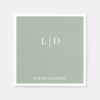 Serviette En Papier Mariage personnalisé minimaliste et simple
