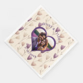 Serviette En Papier Mariage personnalisé | Modèle photo (Coin)