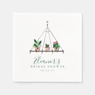 Serviette En Papier Mariage personnalisé Moderne Bohème Plantes