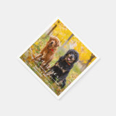 Serviette En Papier Mariage Personnalisé Moderne Photo Merci Chien Ani (Coin)