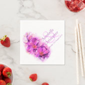 Serviette En Papier Mariage personnalisé orchidée aquarelle papier ser (En situation)