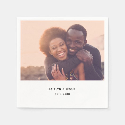 Serviette En Papier Mariage personnalisé photo (Devant)