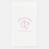 Serviette En Papier Mariage personnalisé serviettes Initiales monogram (Devant)