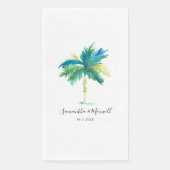Serviette En Papier Mariage personnalisé Tropical Palm Tree (Devant)