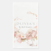Serviette En Papier Mariage Petal et Prosecco (Devant)