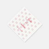 Serviette En Papier mariage petits coeurs (Coin)