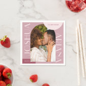 Serviette En Papier Mariage photo Chic Burgundy Arch (En situation)