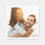 Serviette En Papier Mariage Photo Couple Nouveau marié (Devant)