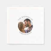 Serviette En Papier Mariage photo Couple Papier Napkin (Devant)