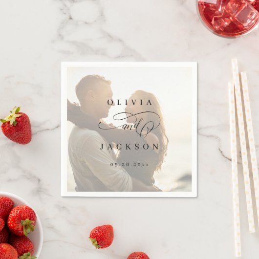 Serviette En Papier Mariage photo de script romantique simple (En situation)