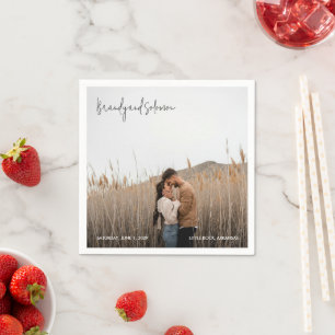 Serviette En Papier Mariage photo élégant moderne