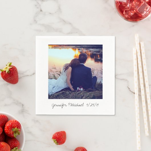 Serviette En Papier Mariage photo instantanée (En situation)