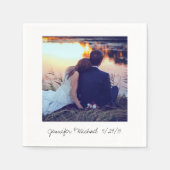 Serviette En Papier Mariage photo instantanée (Devant)