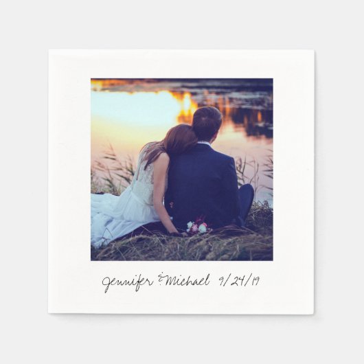 Serviette En Papier Mariage photo instantanée (Devant)