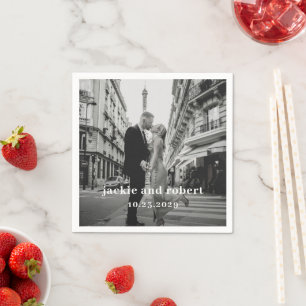 Serviette En Papier Mariage photo moderne minimal