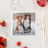 Serviette En Papier Mariage photo moderne simple personnalisé chien de (En situation)