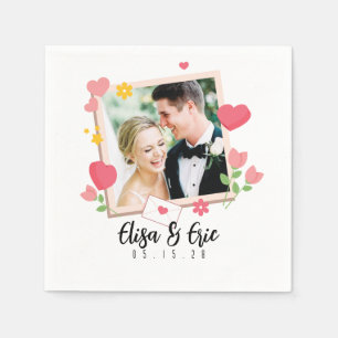 Serviette En Papier Mariage photo Napkin