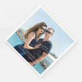 Serviette En Papier Mariage photo personnalisé (Coin)