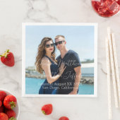 Serviette En Papier Mariage photo personnalisé (En situation)