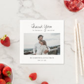 Serviette En Papier Mariage photo personnalisé (En situation)