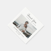 Serviette En Papier Mariage photo personnalisé (Coin)