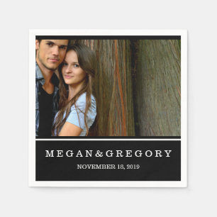 Serviette En Papier Mariage photo personnalisé serviettes